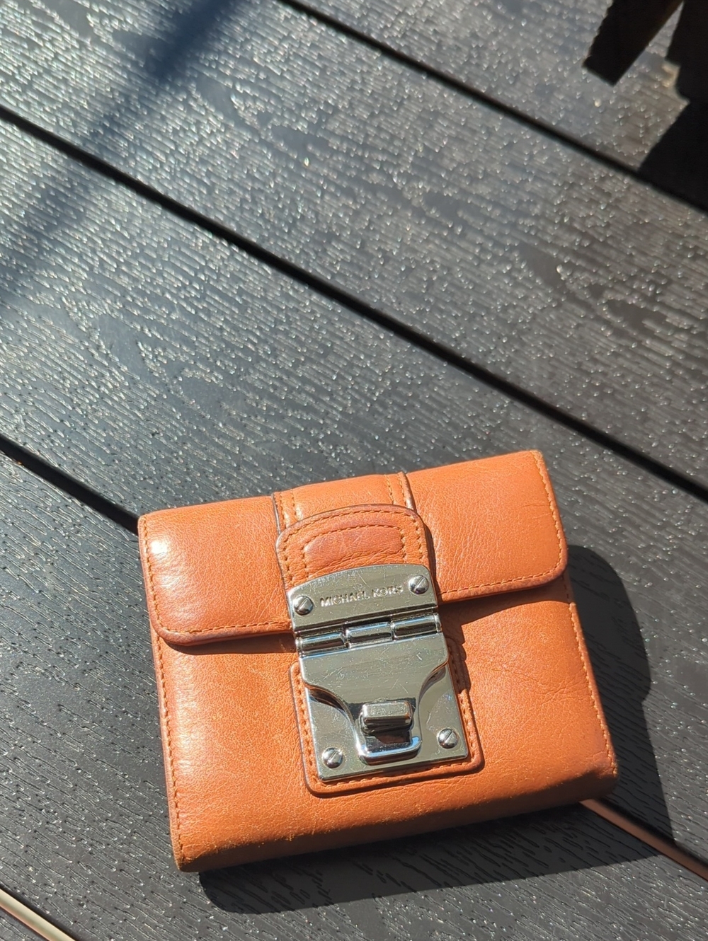 Michael Kors Brown Leather Snap Wallet - Picture 6 of 9